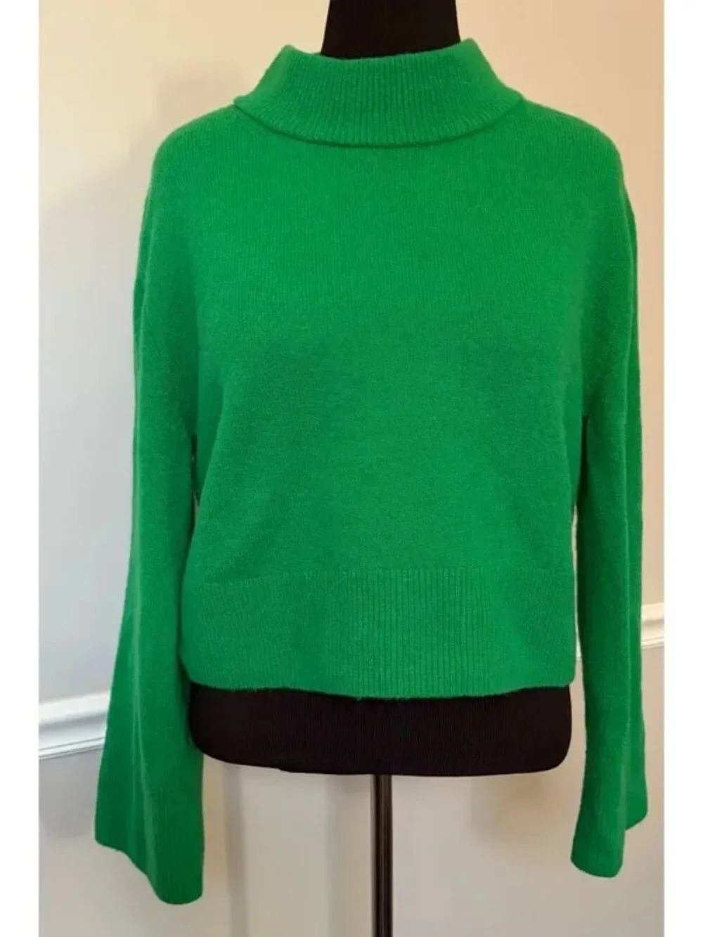 J. Crew Chunky Crewneck Sweater Women's Size S Green Supersoft Yarn Pullover